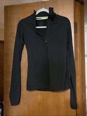 Nike Black Long-Sleeve Quarter-Zip Performance Top